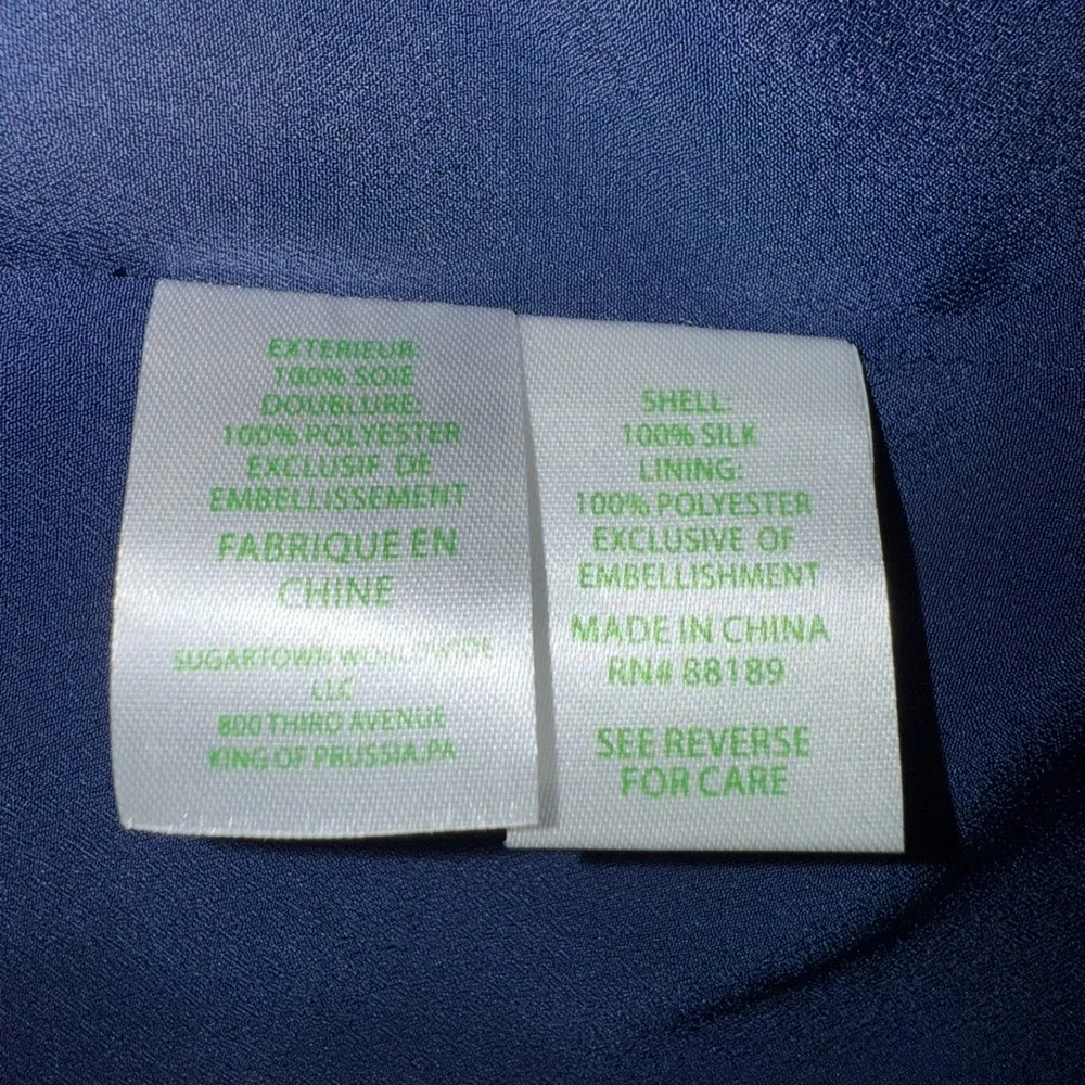 Lilly Pulitzer NWT Navy & Gold Embroidery Stitching with Pink label Size Medium - Picture 10 of 15